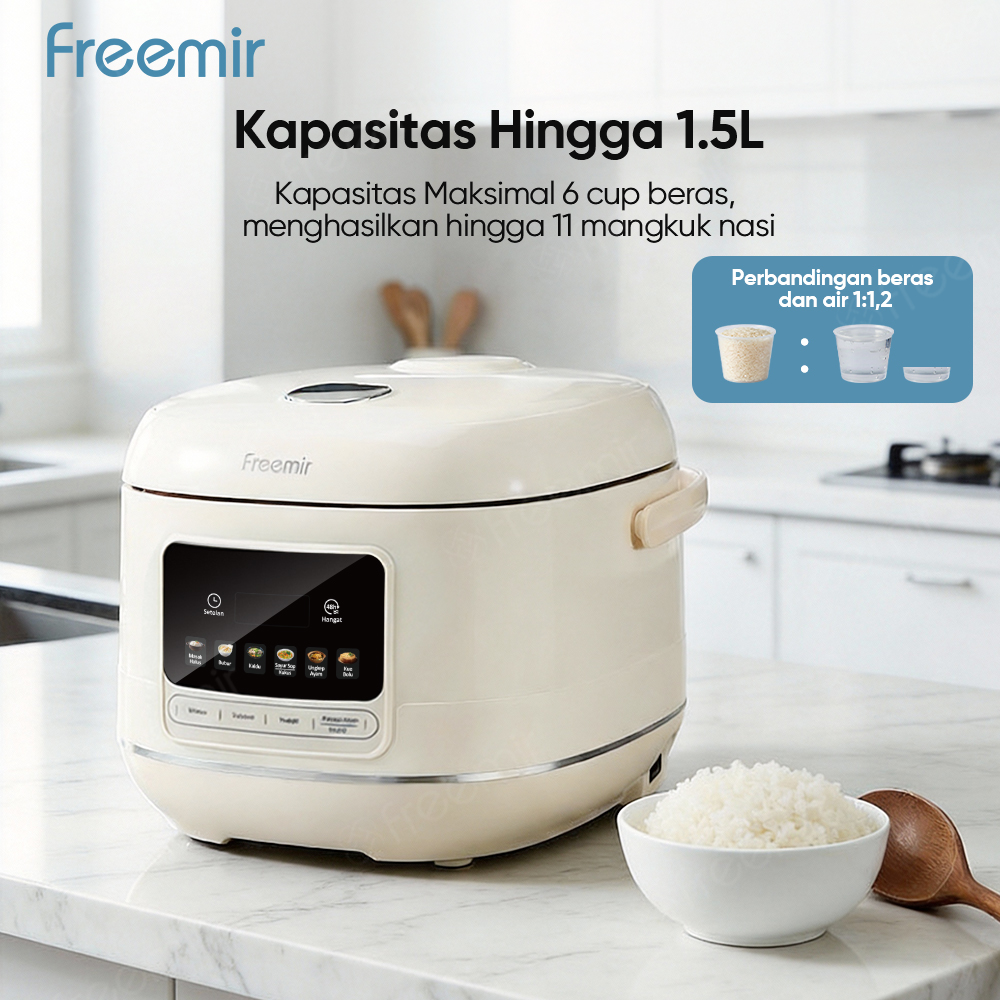 Jual freemir Smart Rice Cooker 1.5L Titanium 48 Jam Hangat Katup Uap ...