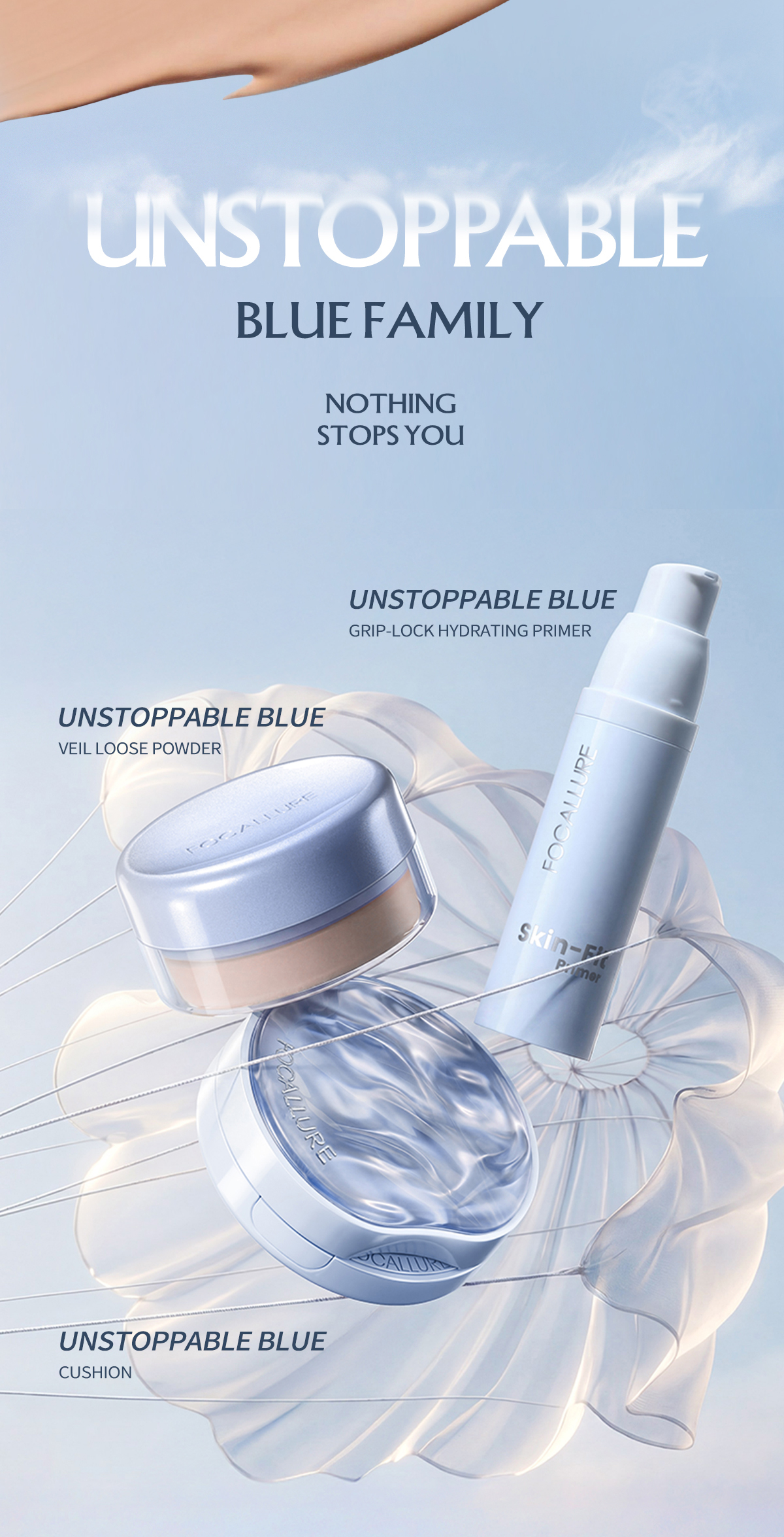 Jual [NEWFOCALLURE Unstoppable Blue Matte Cushion 16H longlasting Oil ...