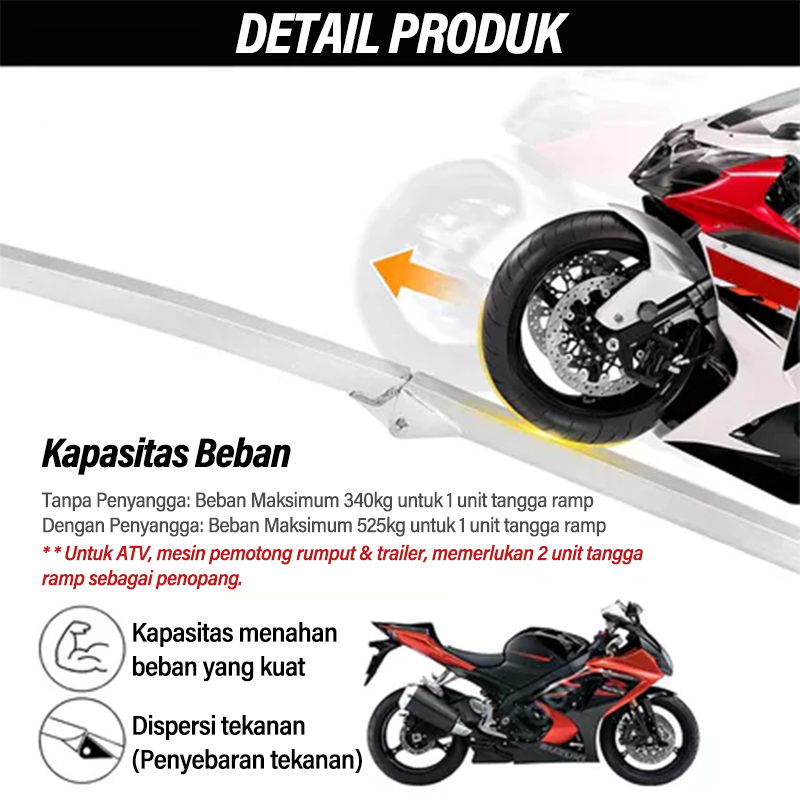 Jual RAMP ALUMINIUM LIPAT UNTUK BONGKAR MUAT/Dirtbike Loading Ramp ...