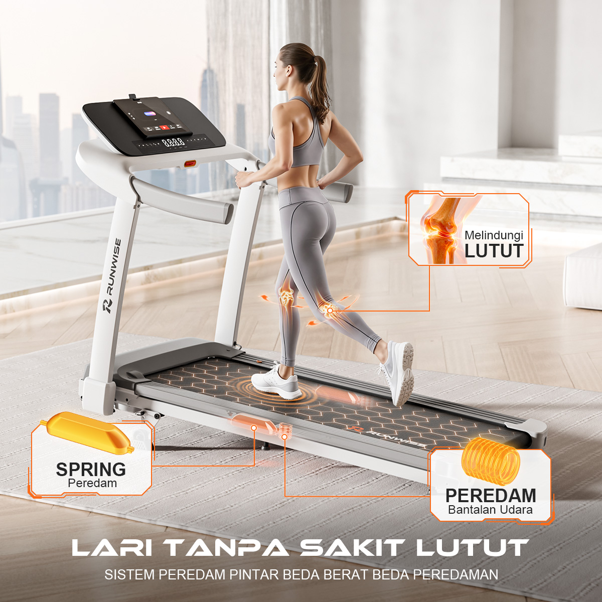 Jual RUNWISE R7PRO Treadmill Untuk Rumah - Alat Olahraga Dengan Motor ...
