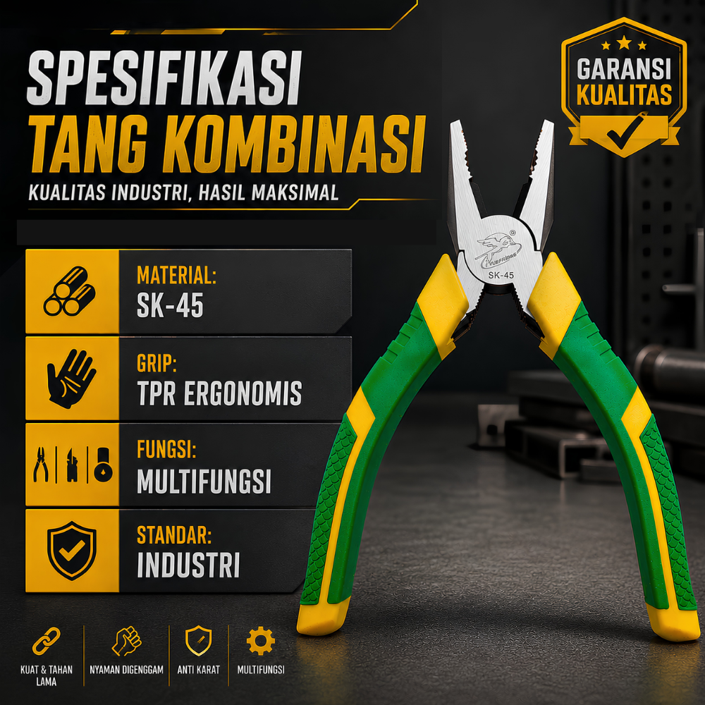 Jual FEIBAO Tang Kombinasi Baja SK45 6-8 Inch Multifungsi Untuk ...