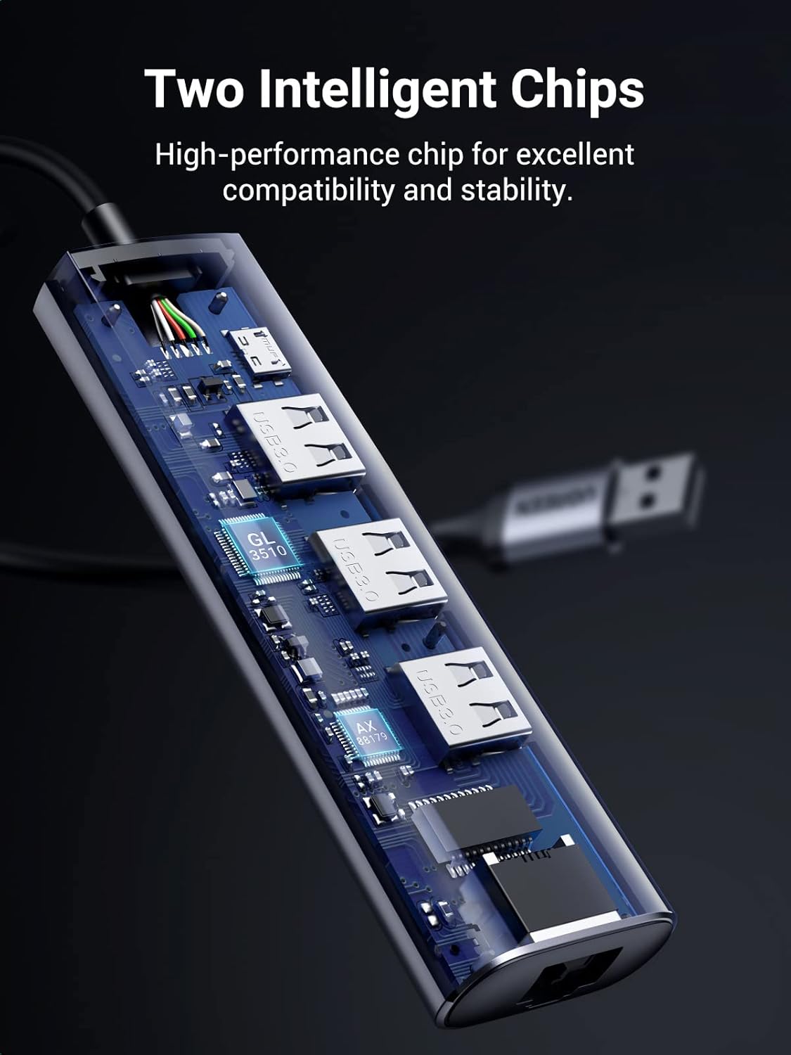 Jual UGREEN HUB USB To USB 3.0 4 in 1 Type C/ Micro USB, TF/SD Card ...