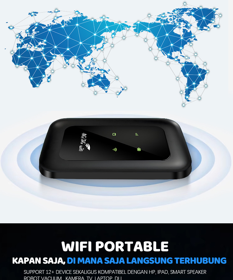 Jual Cantiklife Modem WiFi 4G/5G LTE H806/H760 Mifi Router Portabel ...