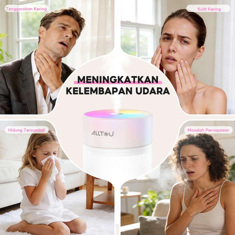 Jual ALLTOU Mini Humidifier Diffuser Tinggi Semprotan Ganda Air ...