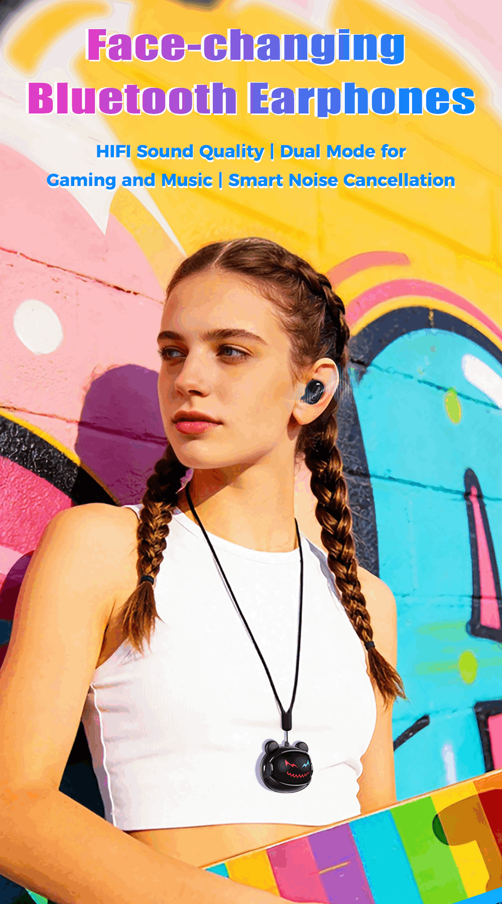 Jual MINISO MS118 TWS Earbuds Headset Bluetooth Karakter Earphone ...