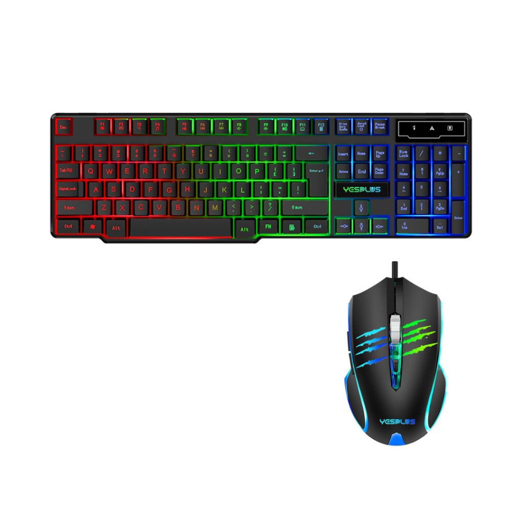 Jual Keyboard Gaming Set YESPLUS YS-1301 Mouse Gaming Full Set RGB ...