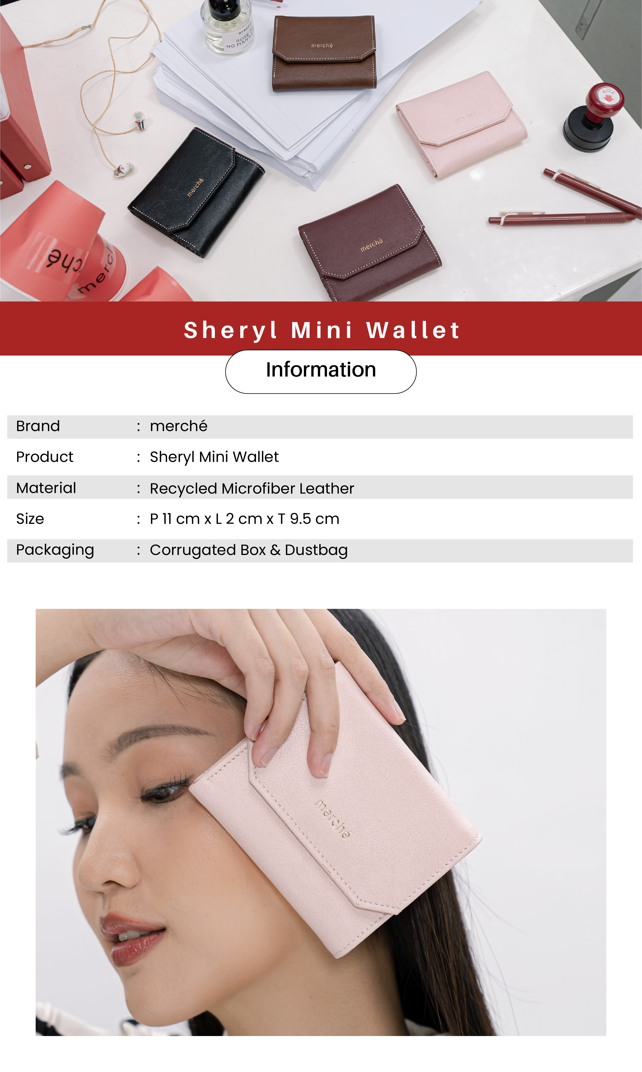 Jual Merche Dompet Wanita Sheryl Mini Wallet | Shopee Indonesia