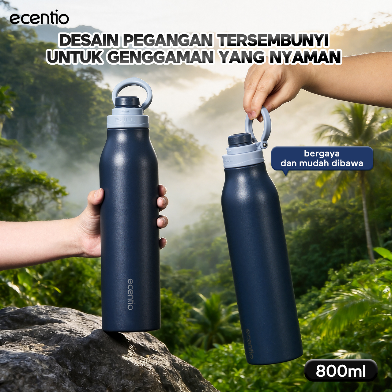 Jual [Easego Series] ecentio Tumbler Premium Stainless Vacuum Gagang ...