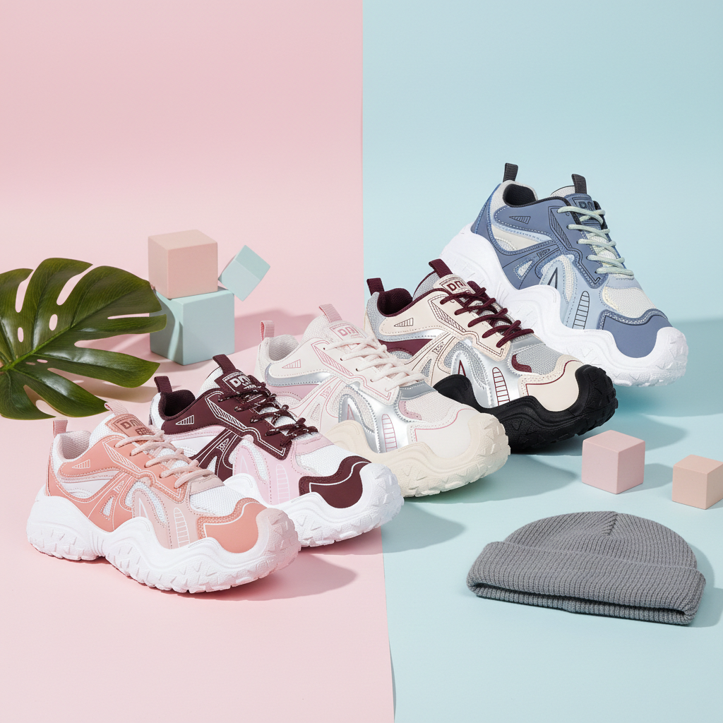Jual Sepatu DNY Sepatu Olahraga Wanita Sneakers Perempuan Running Shoes ...