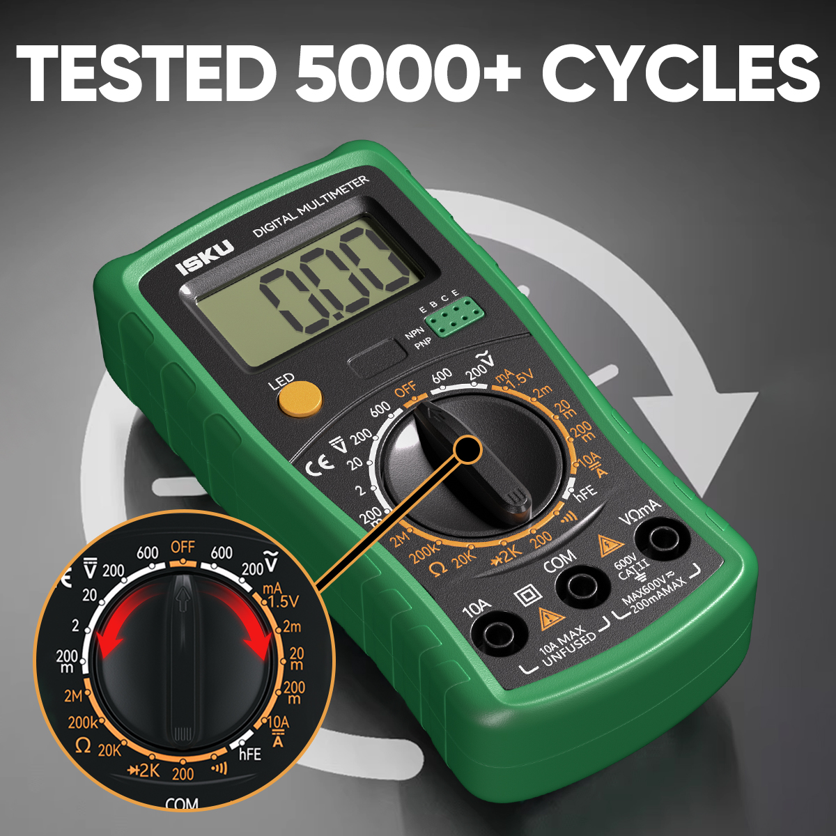 Jual ISKU Multimeter Digital Avometer Multitester Layar Backlight HD ...