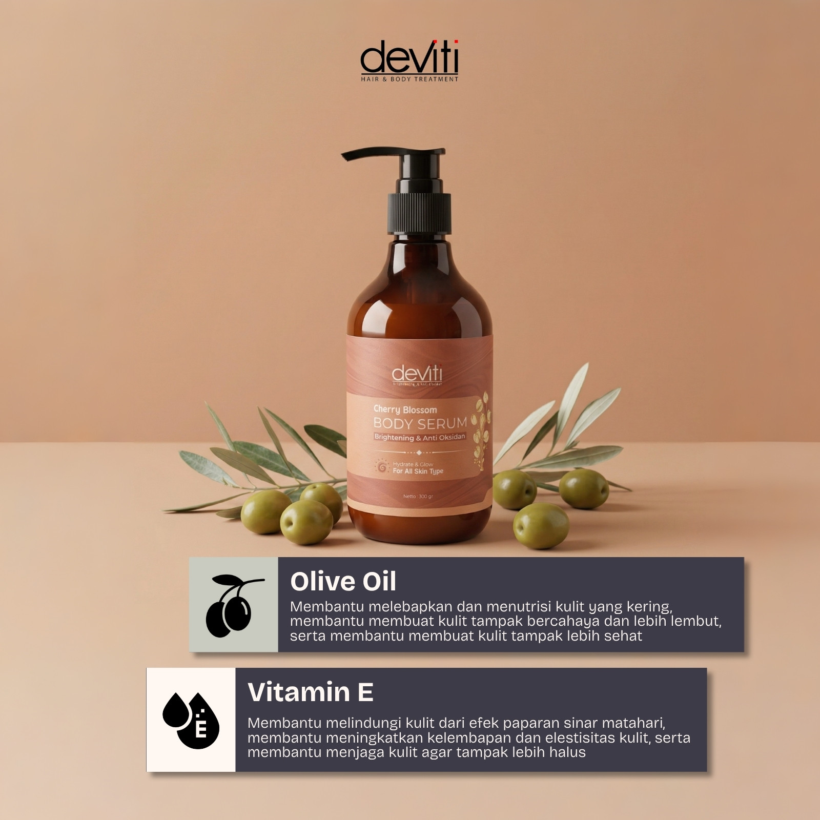 Jual deviti Body Serum 300 gr Serum Tubuh Brightening & Antioksidan ...