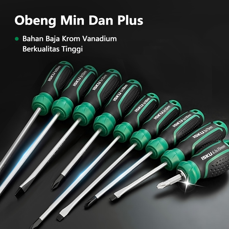 Jual ISKU Obeng Plus Minus Magnet/Screwdriver Sets Alat Perkakas obeng ...