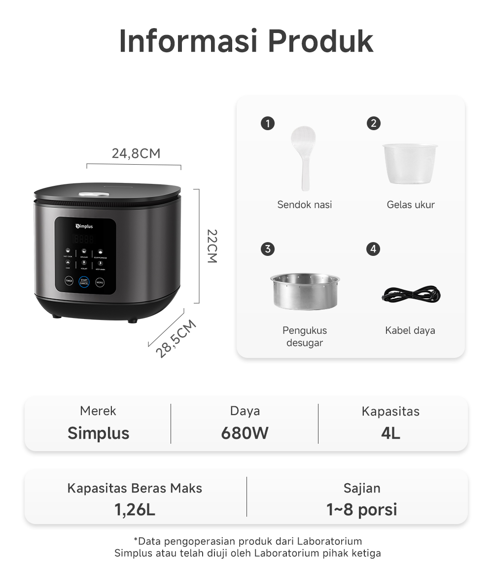 Jual Simplus Live Streaming Rice Cooker MagicCom 4L Nasi Rendah Gula ...