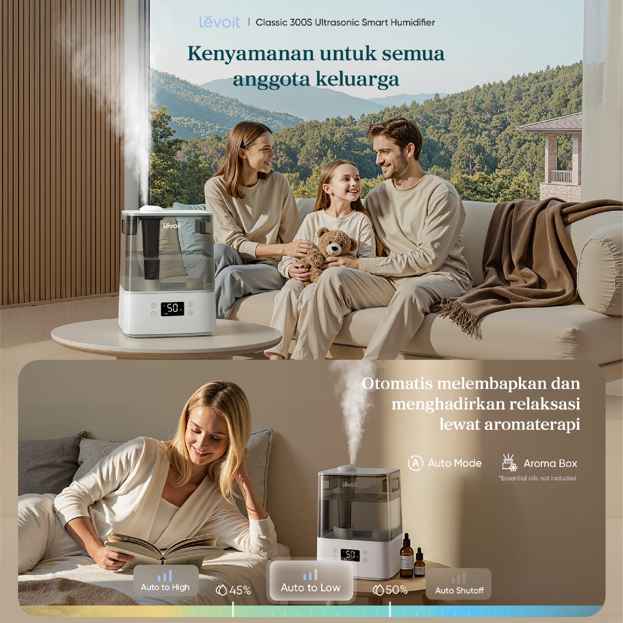 Jual Levoit Classic 300S Humidifier Diffuser Aromatherapy Air Diffuser ...