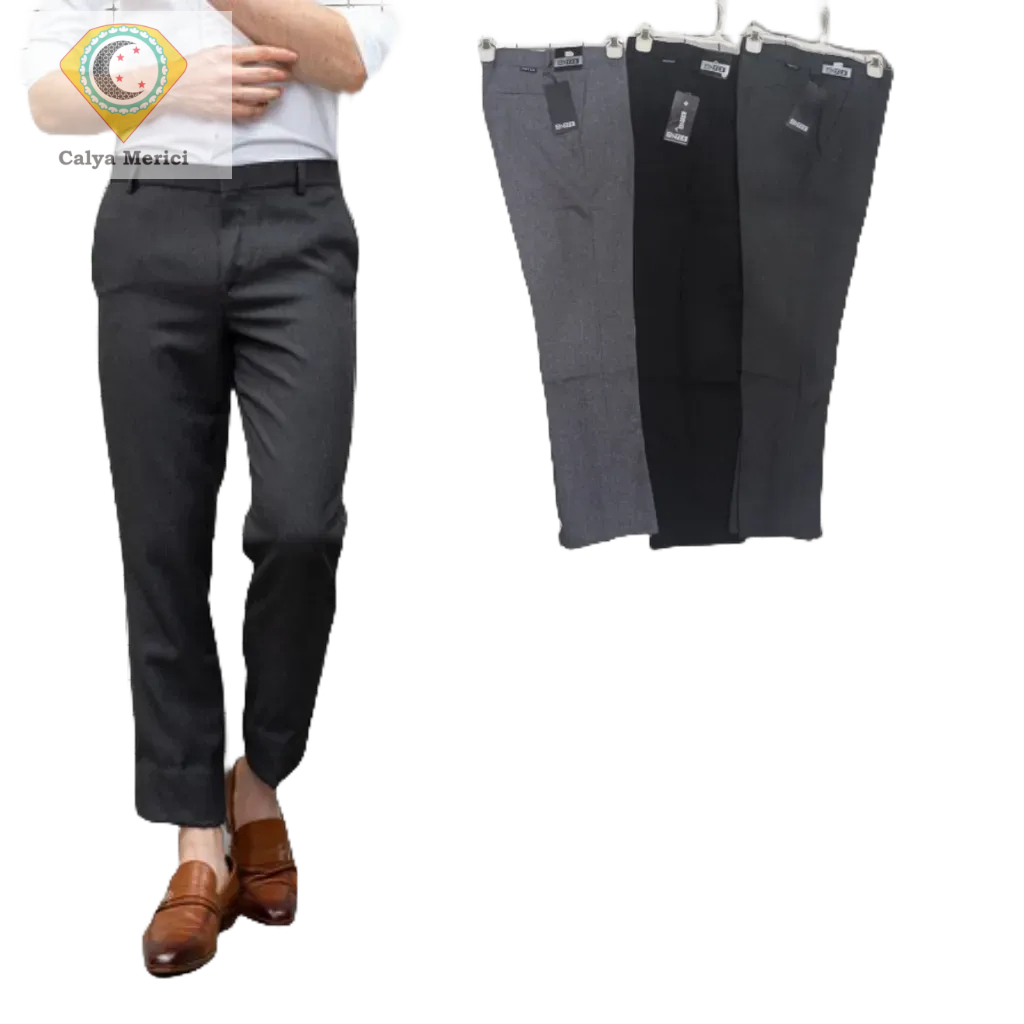 Jual Celana Cingkrang/Sirwal Pria Dewasa Bahan Semi Wool Hitam 27-38 ...