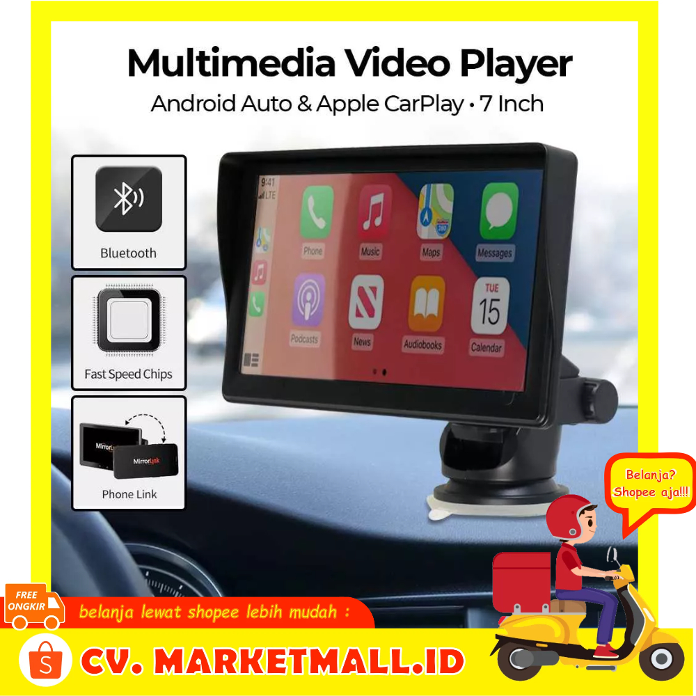 Jual Layar Mobil Nirkabel Interkoneksi Ponsel Multimedia Video Player ...