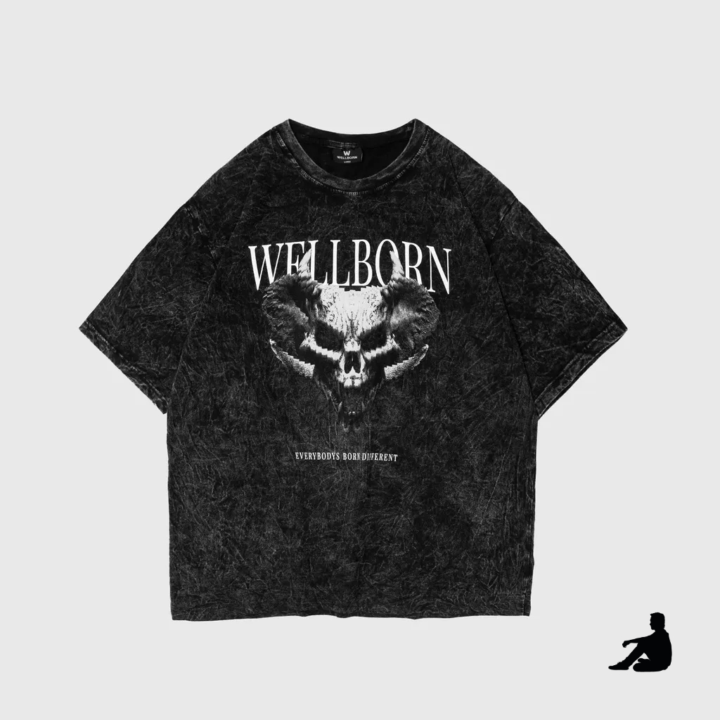 Jual Wellborn Wicked Washed Tshirt Black Shopee Indonesia