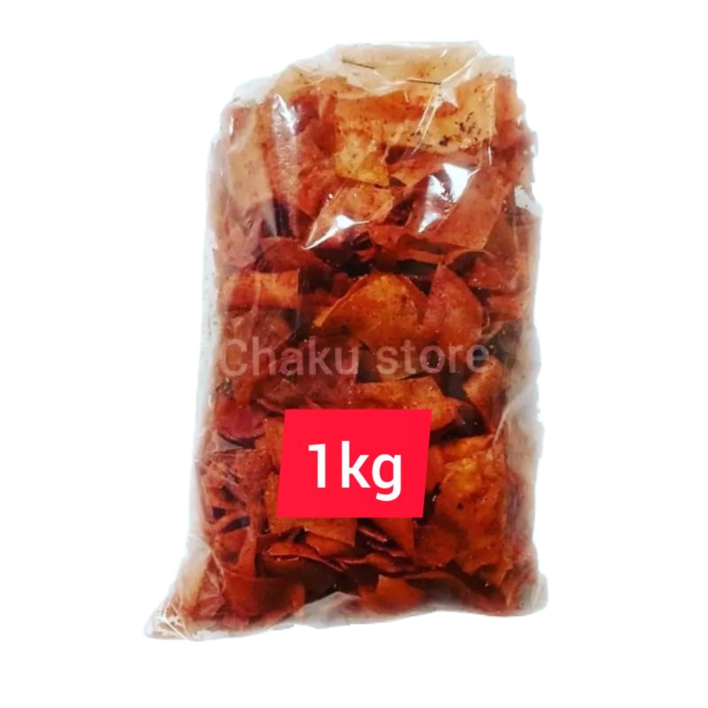 Jual 1kg Reseller Kripset Pedas Keripik Singkong Daun Jeruk Keripik