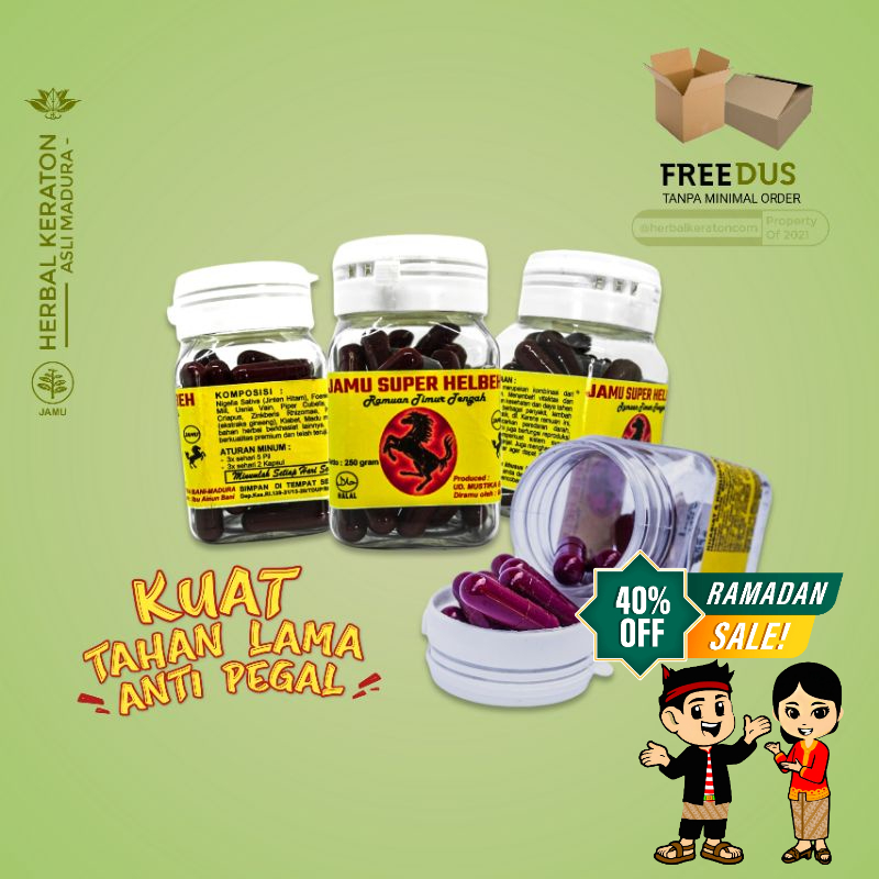 Jual Jamu Super Helbeh Kapsul Obat Kuat Pria Jamu Tahan Lama Herbal Herbal Keraton 