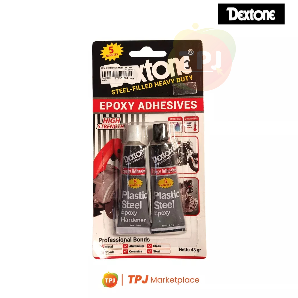 Jual LEM EPOXY / LEM CAMPUR / BESI / SERBAGUNA DEXTONE 5 MENIT HITAM ...