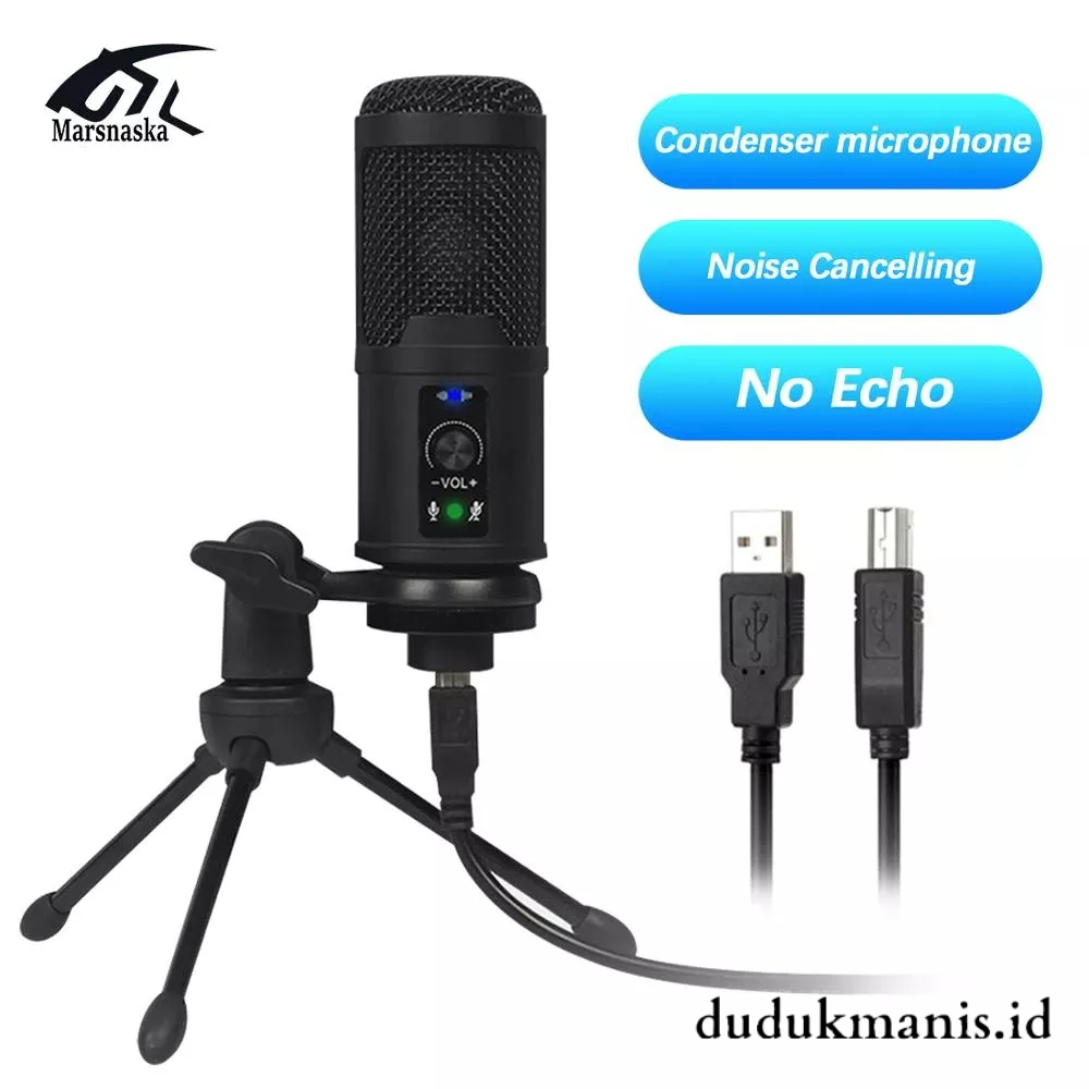 Jual Microphone Condenser USB Mic Smule Karaoke Gaming PC Laptop