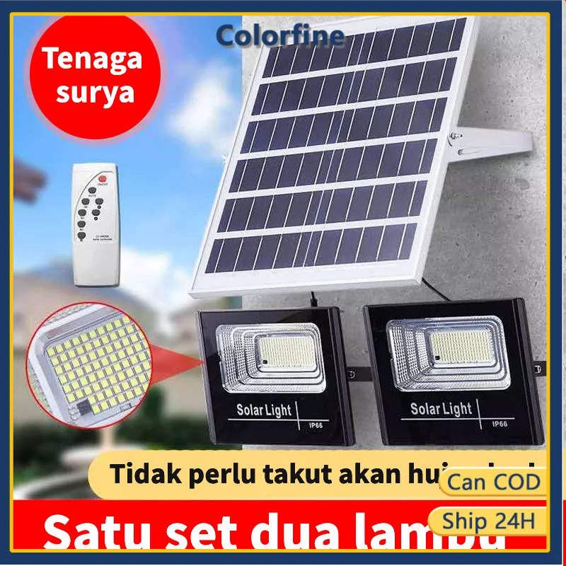 Jual Lampu Solar Cell Lampu Outdoor Panel Surya Solar Lighting 50100300500w Sepasang Lampu 