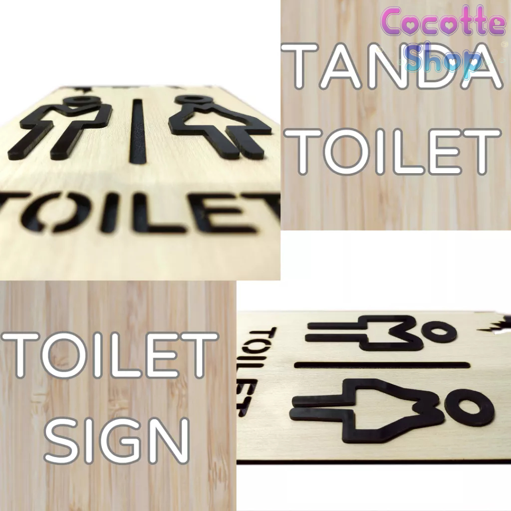 Jual Tanda Toilet Sign MDf dan Acrylic Timbul hd001 | Shopee Indonesia