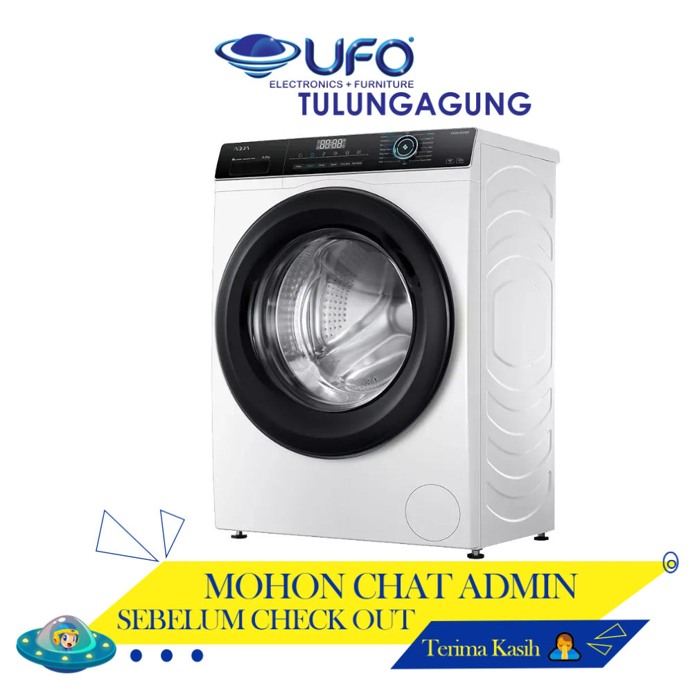 Jual FQW850BF Aqua Mesin Cuci 1 Tabung Front Loading Kapasitas 8 Kg ...