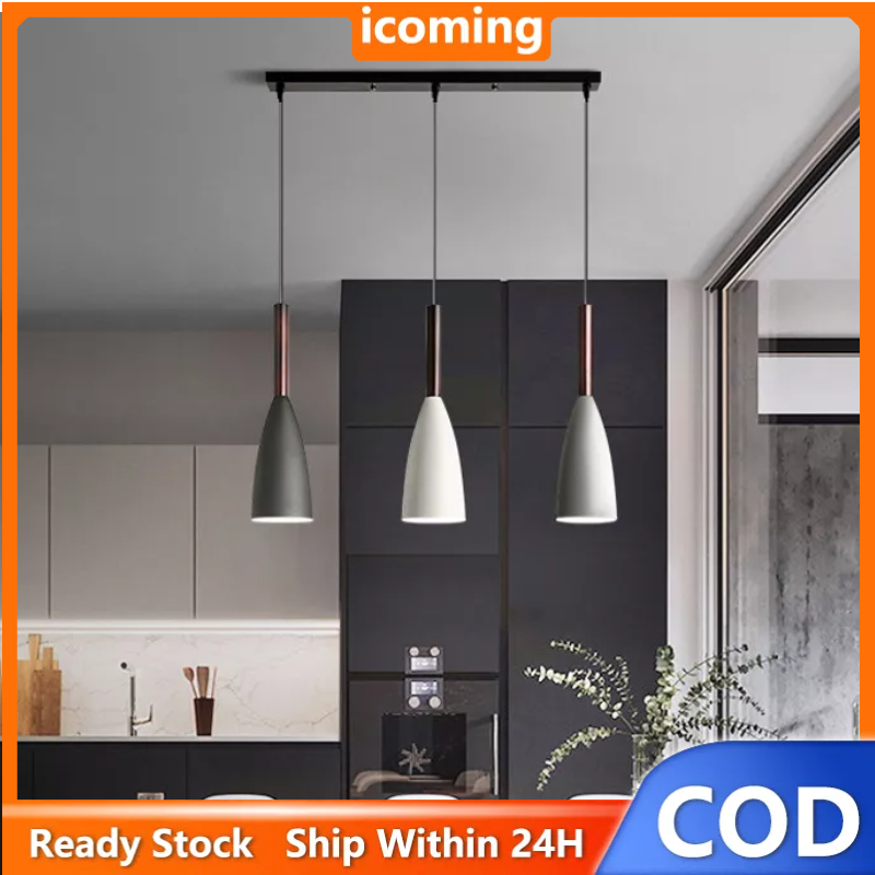 Jual [COD]Ruang Tamu Lampu Gantung Lampu Gantung Ruang Tamu 3-Warna LED