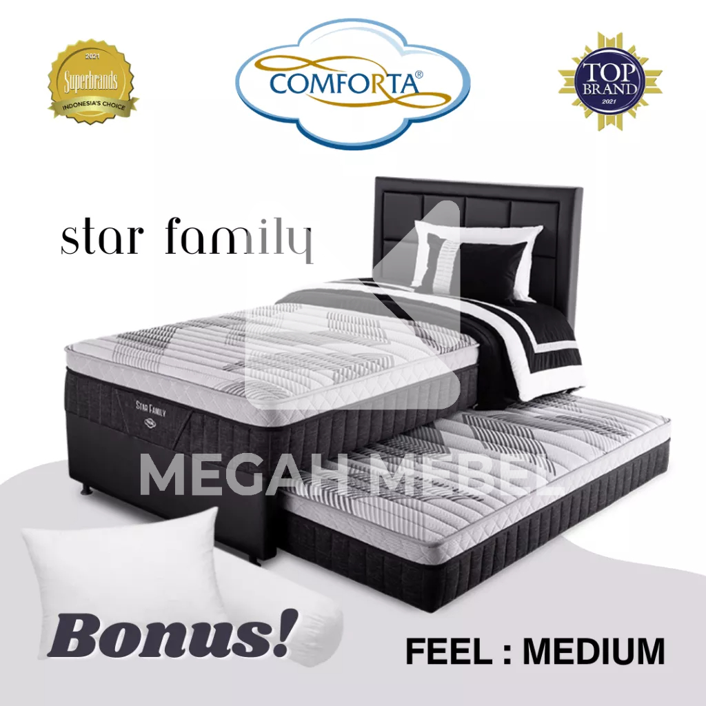 Jual Comforta Spring Bed 2in1 Tipe Star Family | Shopee Indonesia