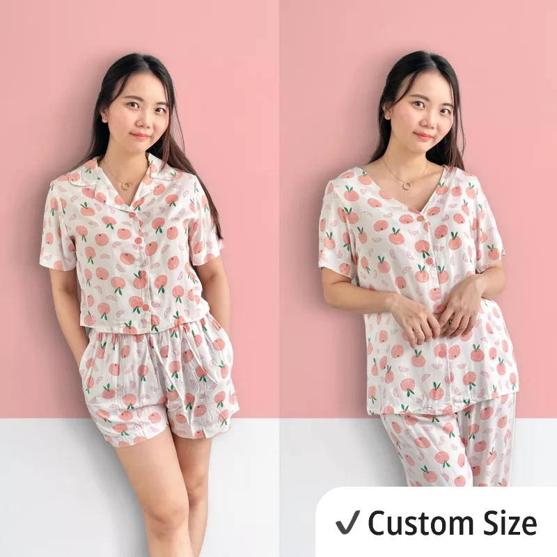 Jual Size S Xxl Setelan Baju Tidur Piyama Wanita Rayon Premium Motif Peachy Shopee Indonesia 9857