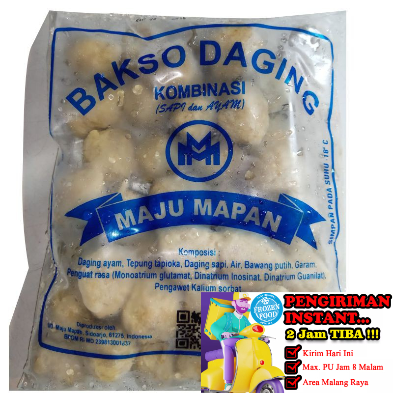 Jual Maju Mapan Bakso Biru 50pc 725g Shopee Indonesia