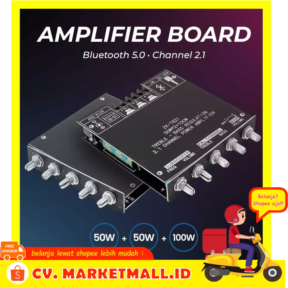 Jual Speaker Amplifier DIY Audio 2.1 Saluran Bluetooth 5.0 modul