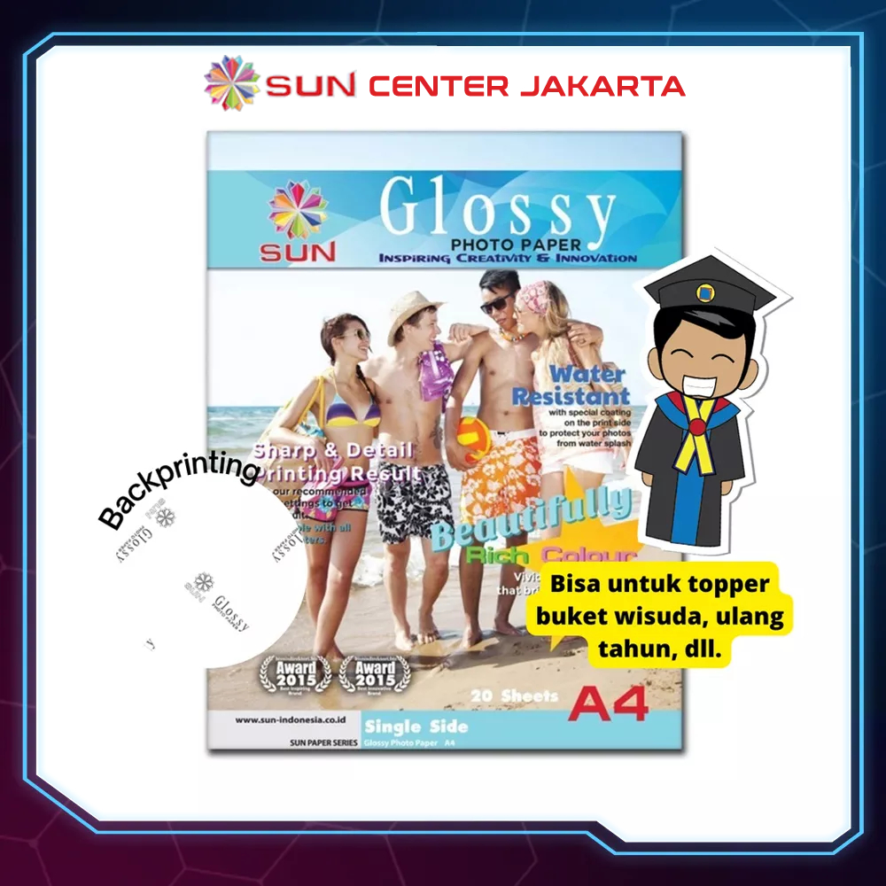 Jual Kertas Foto Glossy A4 Premium Sun Ng Glossy Photo Paper Double