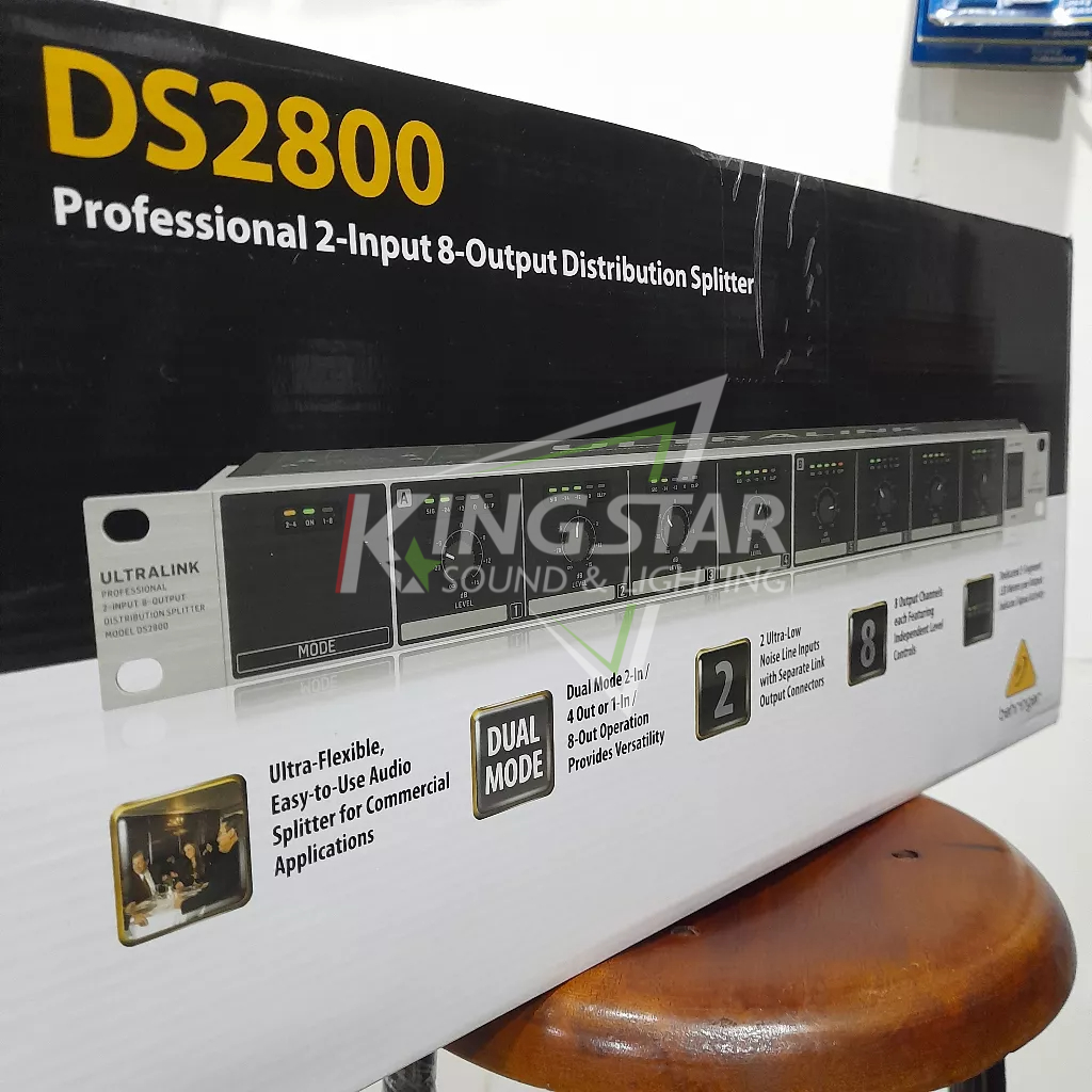 Jual Splitter Audio Behringer Ds 2800 2input 8output Original Ds2800