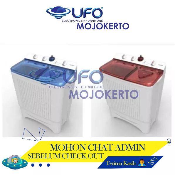 Jual Mesin Cuci Polytron 2 Tabung Kapasitas 7-8 Kg | PWM701R/B PWM801R ...