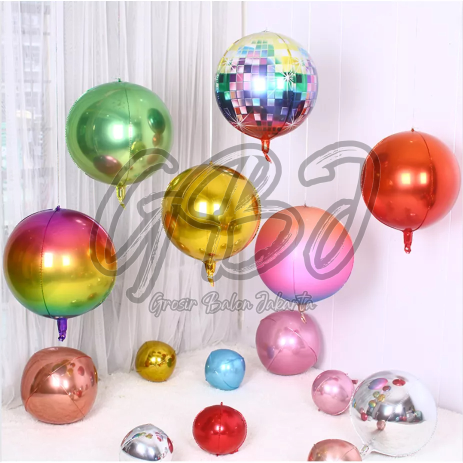 Jual Balon Foil JUMBO Bulat 4D / Lingkaran - 22 inch | Shopee Indonesia