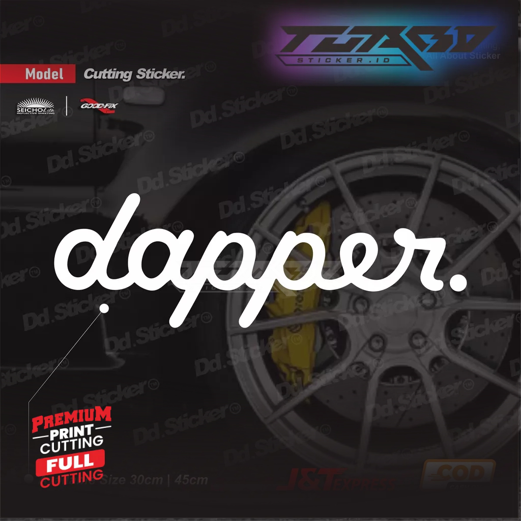 Jual Sticker Dapper Logo Kaca Mobil | Cutting Sticker | Shopee Indonesia