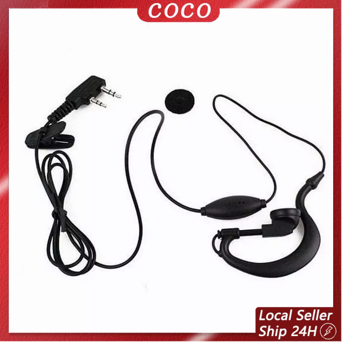 Jual 【COD】Earpiece Earphone HT Handy Talkie Walkie Talkie headset TWO ...