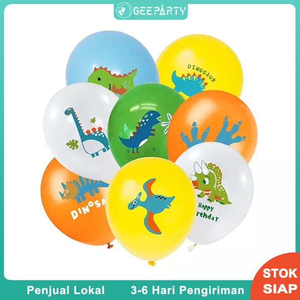 10/20 Pcs 12 Inci Jurassic Dinosaurus Bertema Balon Lateks Set Untuk Perlengkapan Pesta Ulang Tahun Anak-Anak Dekorasi