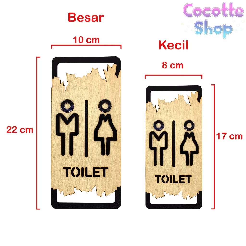 Jual Tanda Toilet Sign MDf dan Acrylic Timbul hd001 | Shopee Indonesia