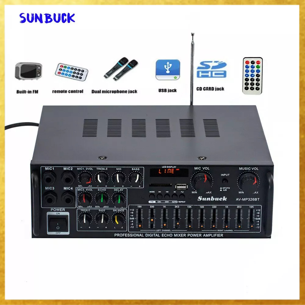 Jual Sunbuck Bluetooth Eq Amplifier Karaoke Fm W Av Bt Ampli