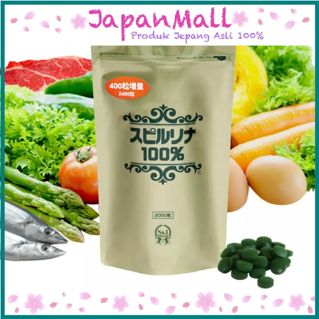Jual Spirulina 100 Jepang 2400 butir GMP superfood algae Japan