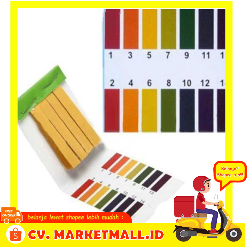 Jual Market Mall - 72 Strip Test Paper Kertas Ukur Uji PH Tester Air ...