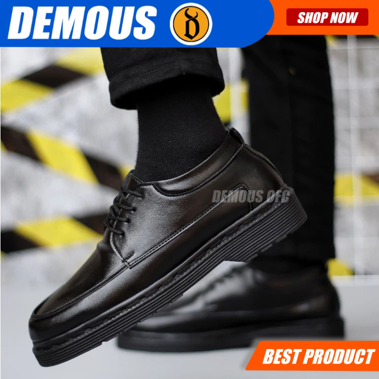 Jual Demous Plats Sepatu Formal Oxford Pantofel Tali Hitam Pria