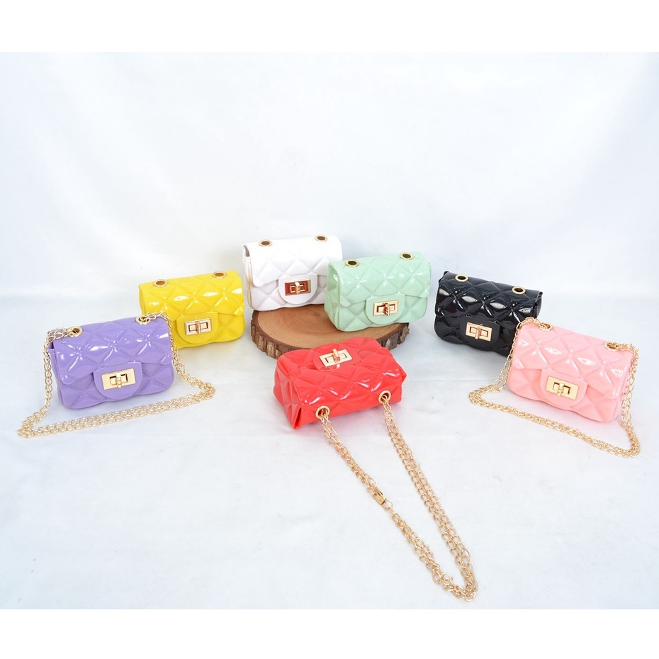 Tas Selempang Modis Jelly Kekinian MV303143, Sling Bag