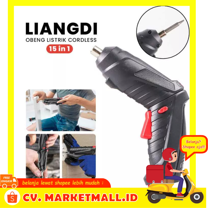 Jual Obeng Bor Listrik Tanpa Kabel Otomatis Cordless Screwdriver 15