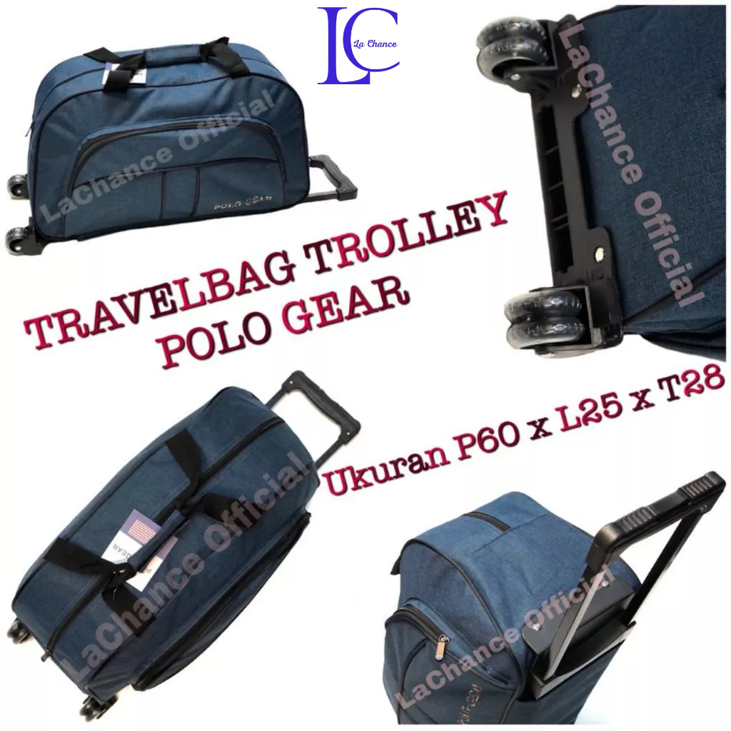 Jual TRAVEL BAG TROLY KOPER CABIN POLO GEAR RODA ORIGINAL IMPORT ...