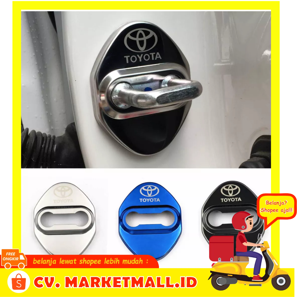 Jual 4 PCS Modifikasi Penutup Kunci Pintu Mobil Cocok untuk Toyota