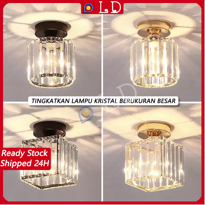 Jual [COD] Lampu Kristal Plafon Rumah Lampu Ceiling Kristal Kotak ...